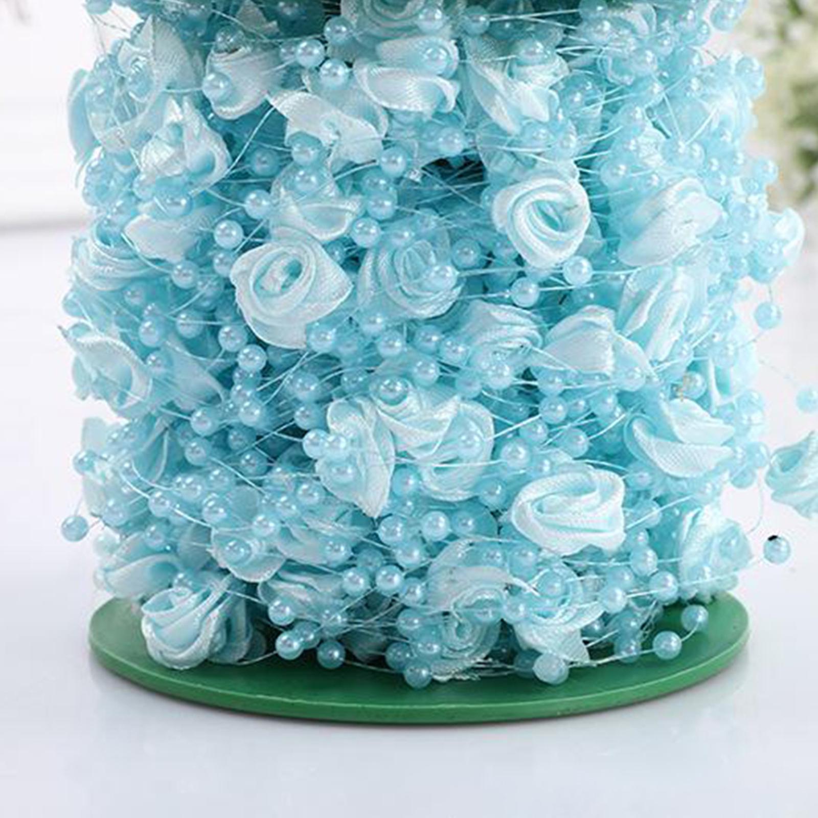 Pearl Garland Beads Chain Trim DIY Wedding Bride Craft Accessories Pink