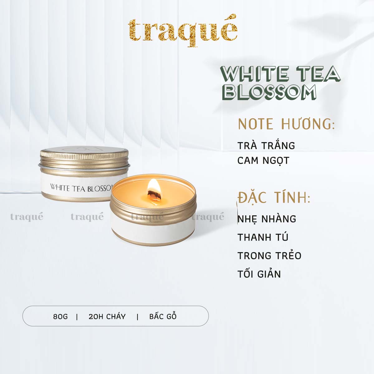 Nến thơm tinh dầu thảo mộc thiên nhiên thương hiệu Aurae - cho buổi tối lãng mạng, thư giãn.