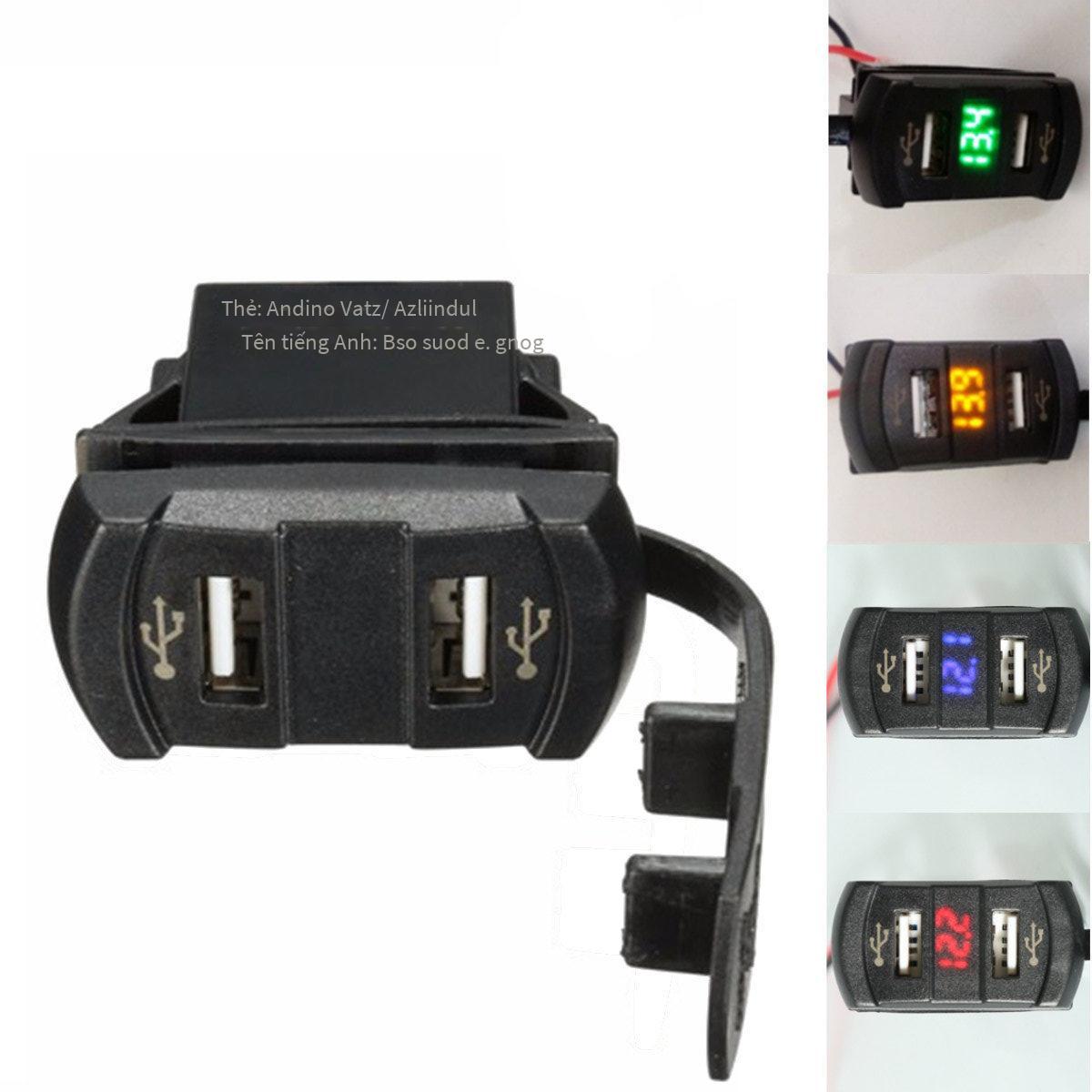 Bộ sạc ô tô và xe máy thuận lợi nhất đã sửa đổi bộ sạc ô tô USB thuyền loại kép USB4.2A với vôn kế