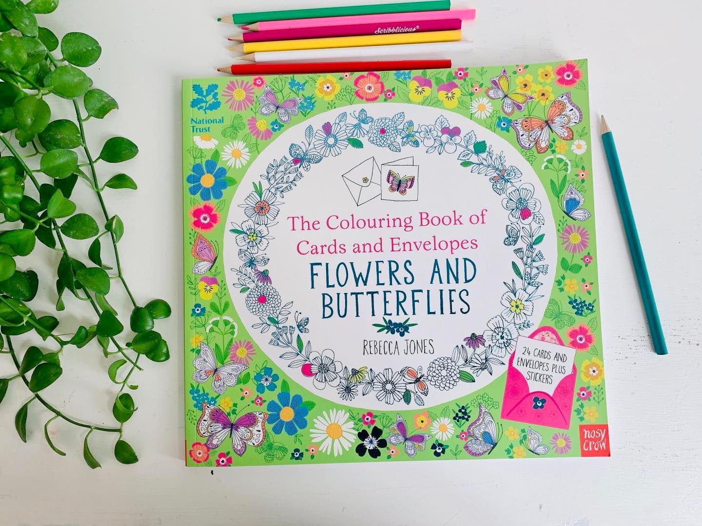 National Trust: The Colouring Book of Cards and Envelopes - Flowers and Butterflies