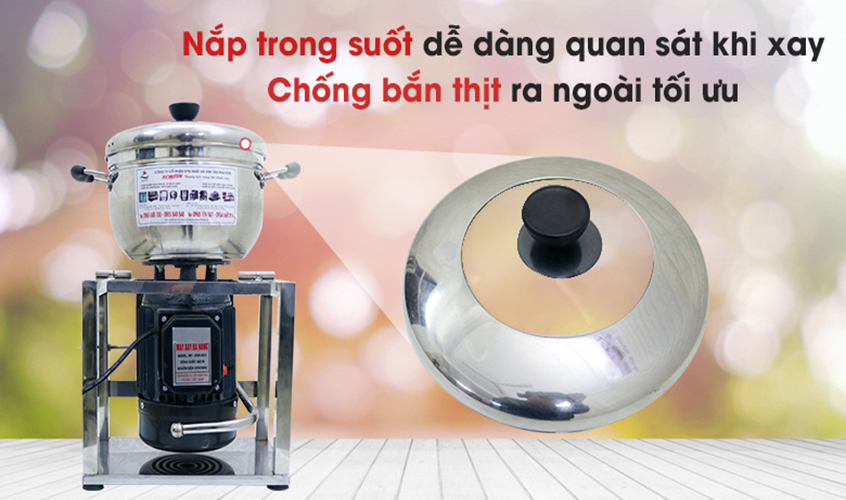 Máy Xay Thịt Làm Giò Chả Ruốc, Xay Cua, Xay Cá Gia Đình NEWSUN 1 Kg/ Mẻ, Inox Cao Cấp, Công Suất 900W, Chân vuông