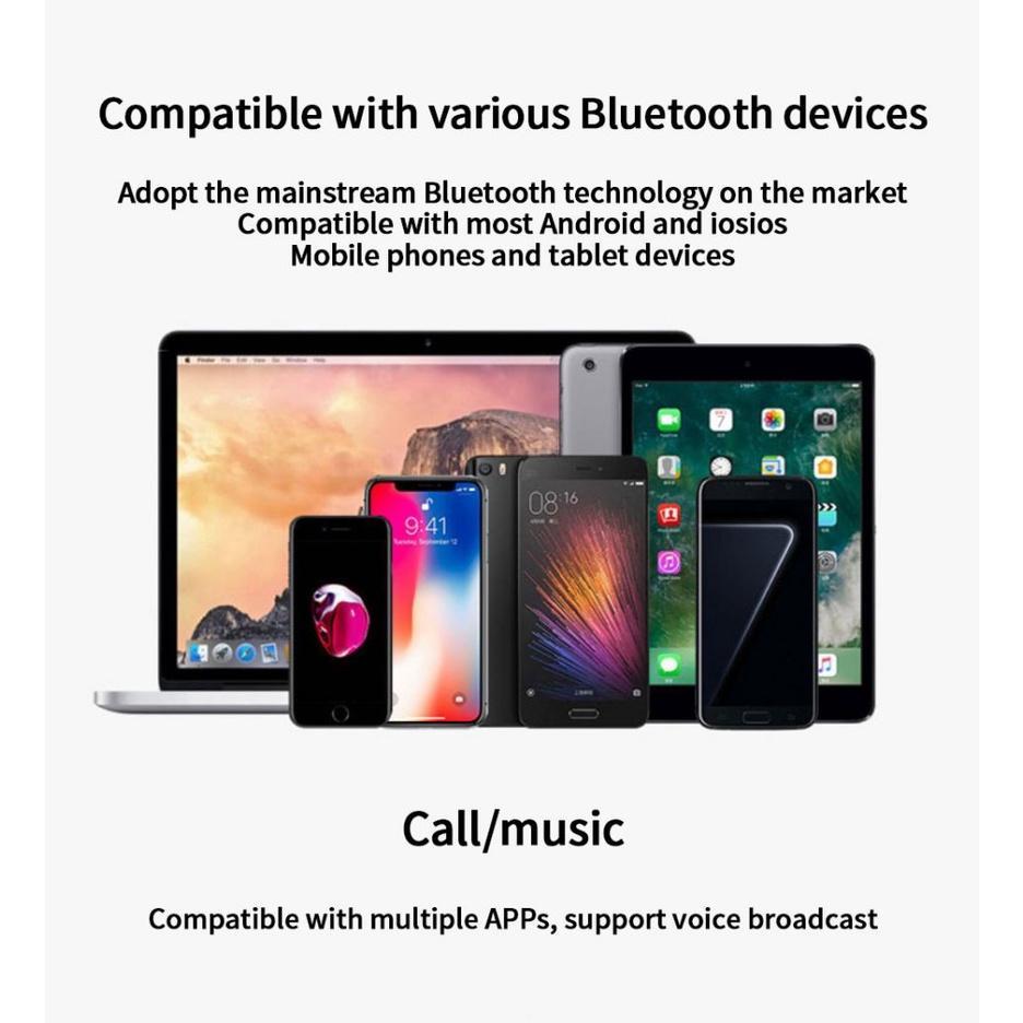 9D Stereo Không Dây Bluetooth 5.1 Treo Cổ Gắn Tai Nghe-Tai Xe Di Động Tai Nghe Nhét Tai Có Bass mic Tai Nghe