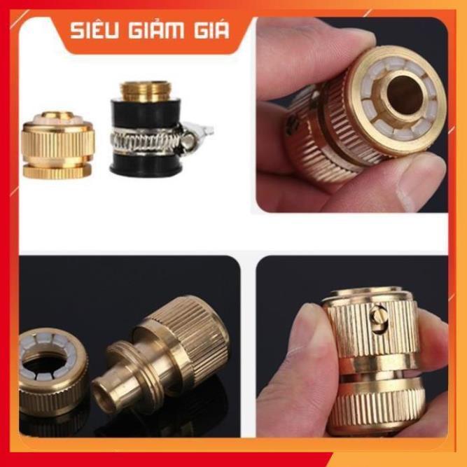 Bộ dây vòi xịt nước rửa xe, tưới cây đa năng, tăng áp 3 lần, loại 7m, 10m 206318 đầu đồng,cút đồng
