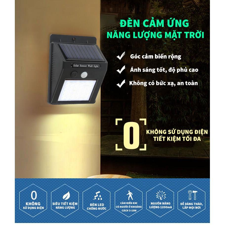 COMBO 3 Đèn Cảm Ứng Thông Minh - Đèn LED cảm biến hồng ngoại sử dụng năng lượng mặt trời loại 30 bóng siêu sáng -GD167