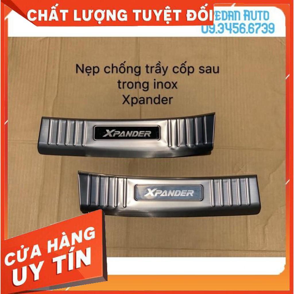 Ốp bậc cốp TRONG VÀ NGOÀI XPANDER 2018-2019 mẫu inox