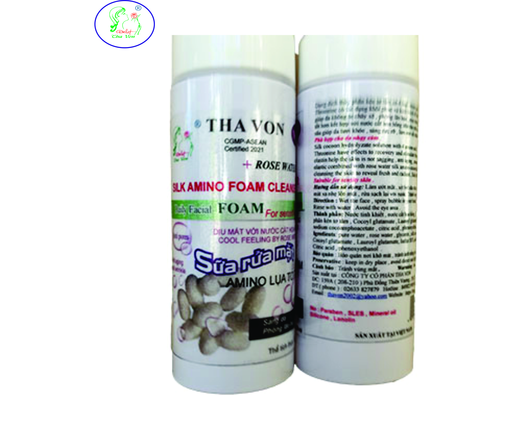 Sữa Rửa Mặt Amino Lụa Tơ Tằm Tha Von 150 ml tẩy nhẹ và sâu giúp da tươi khỏe , sáng rực rỡ , làm mờ vết nhăn da , se khít lỗ chân lông , phòng lão hóa