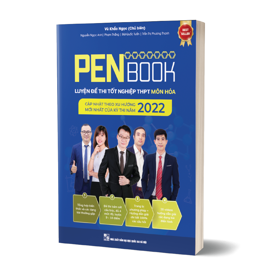 Combo khối A - PENBOOK Luyện đề thi Tốt nghiệp THPT 2021- Bộ 3 môn Toán, Lí, Hóa