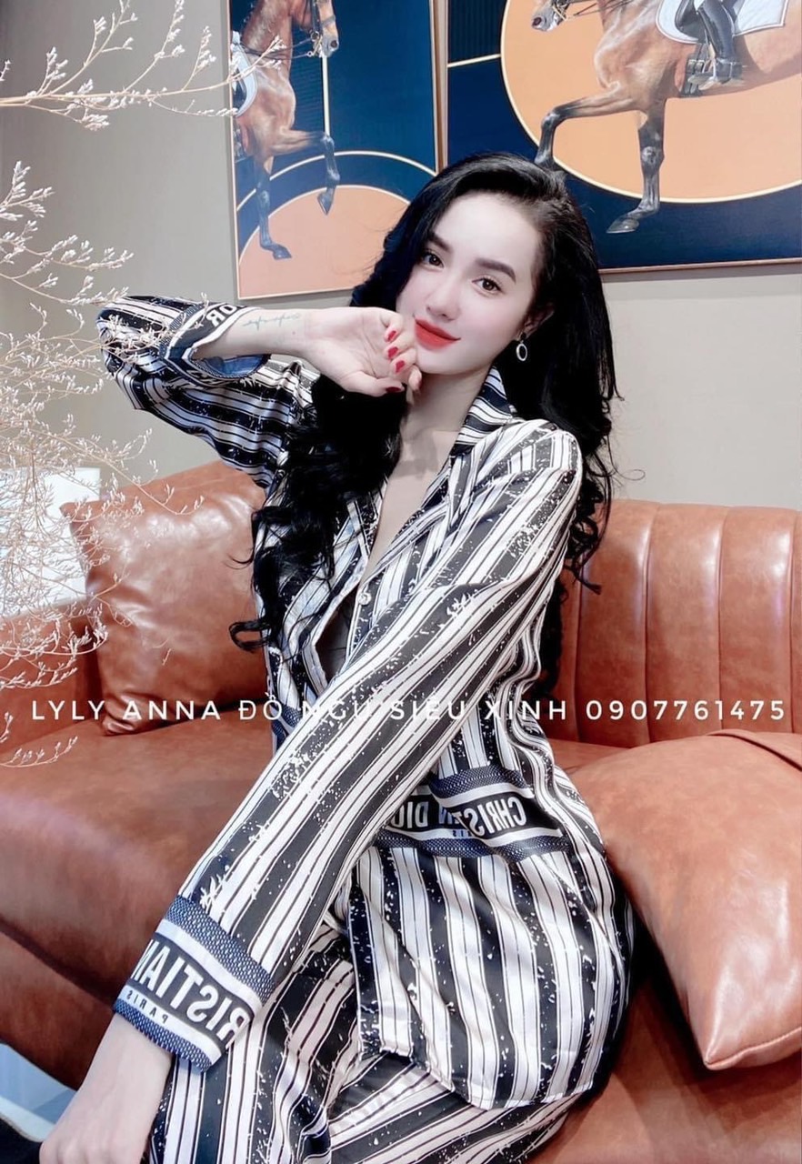 Bộ Lụa Qccc Thiết Kế Siêu Sang Pyjama Mặc nhà tôn dáng