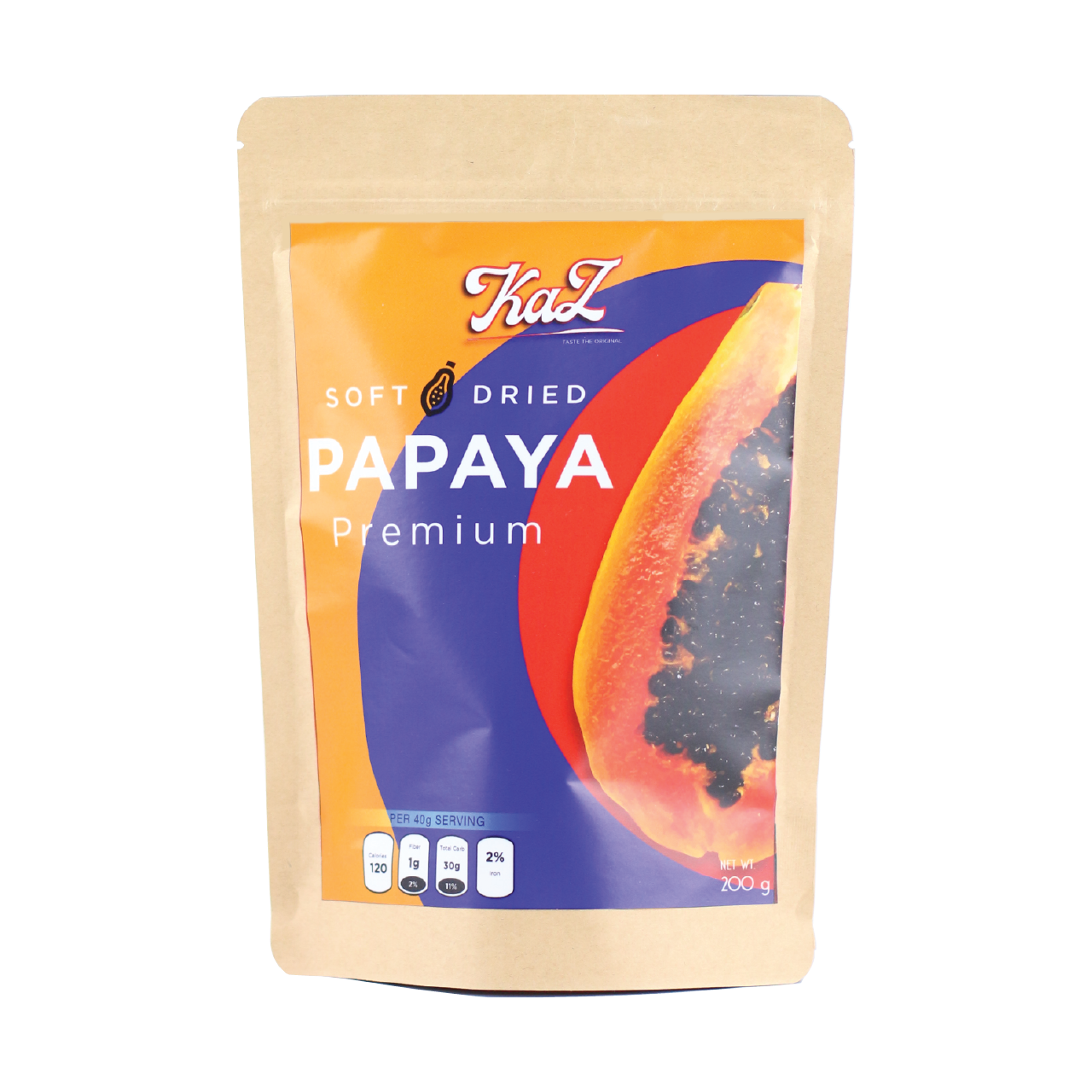 Đu Đủ Sấy Dẻo Kaz 200g - Soft Dried Papaya