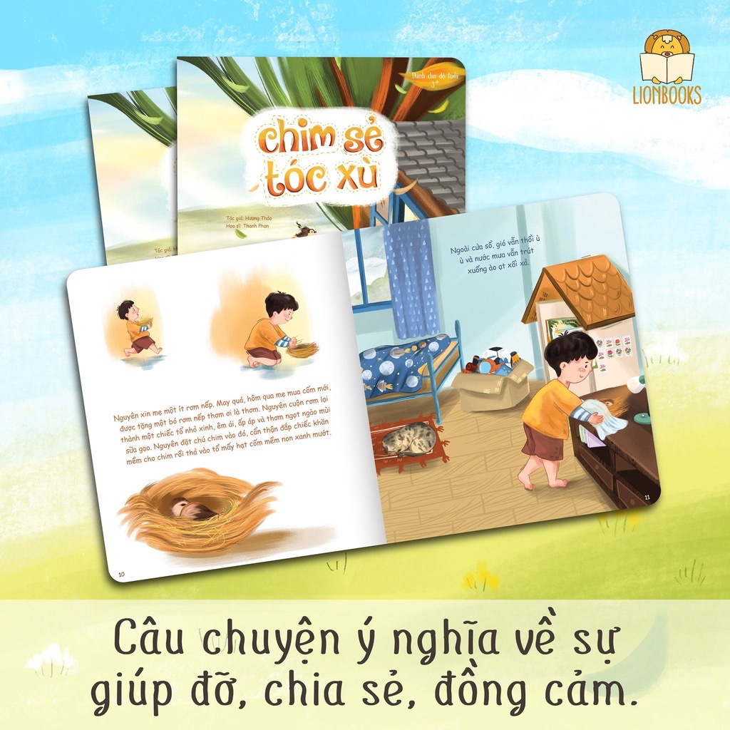 Truyện kể cho bé trước giờ đi ngủ - Cuốn Chim Sẻ Tóc Xù - Câu chuyện kể hằng đêm cho bé 0-6 tuổi - LionBooks