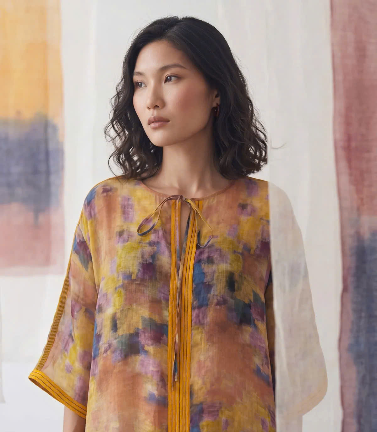 Đầm Kaftan Ramie Thuỷ Ảnh Dre240 Thời trang thiết kế Hity