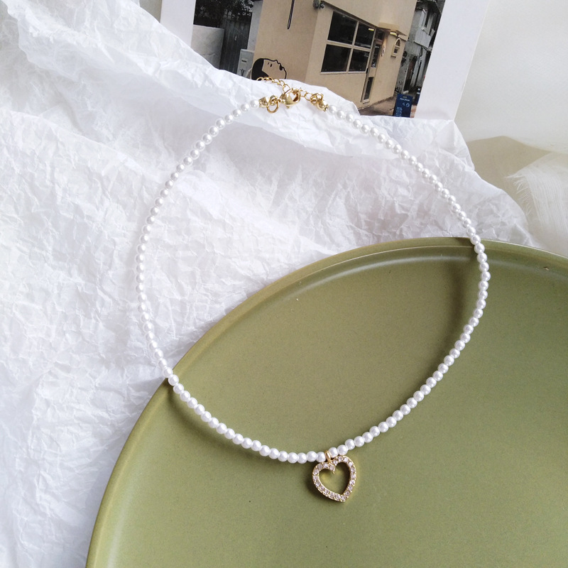 Vòng cổ choker hợp kim đính hạt xinh xắn