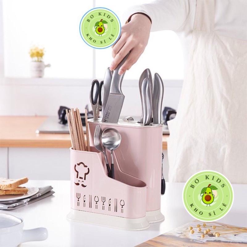 Ống đựng đũa thìa đa năng nhựa Việt Nhật kèm khay cắm dao kéo (MS 2776)