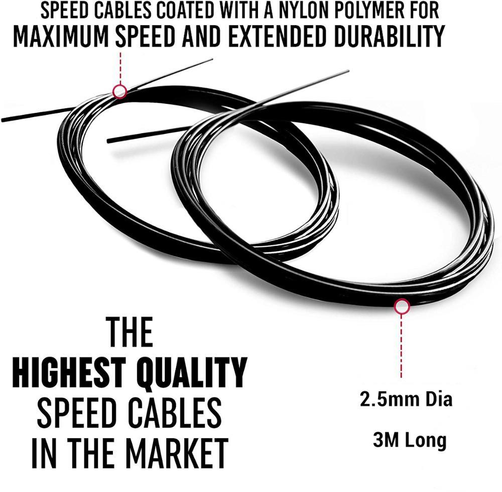 10 Chiếc 2.5 Mm/3.4 Mm/3 M Dự Phòng Dây Dây Thép Bền Đẹp Cho Trọng Số Tốc Độ Nhảy dây Crossfit Bỏ Qua Dây Đơn Bỏ Qua Dây