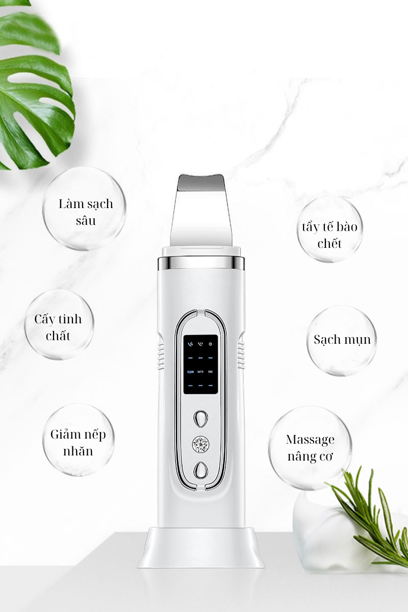 Máy Sủi Da Sóng Âm JOOU DS-8809 Tẩy Mụn Đầu Đen, Tẩy Da Chết, Thải Độc Và Dưỡng Ẩm Cho Da Ultrasonic Shovel