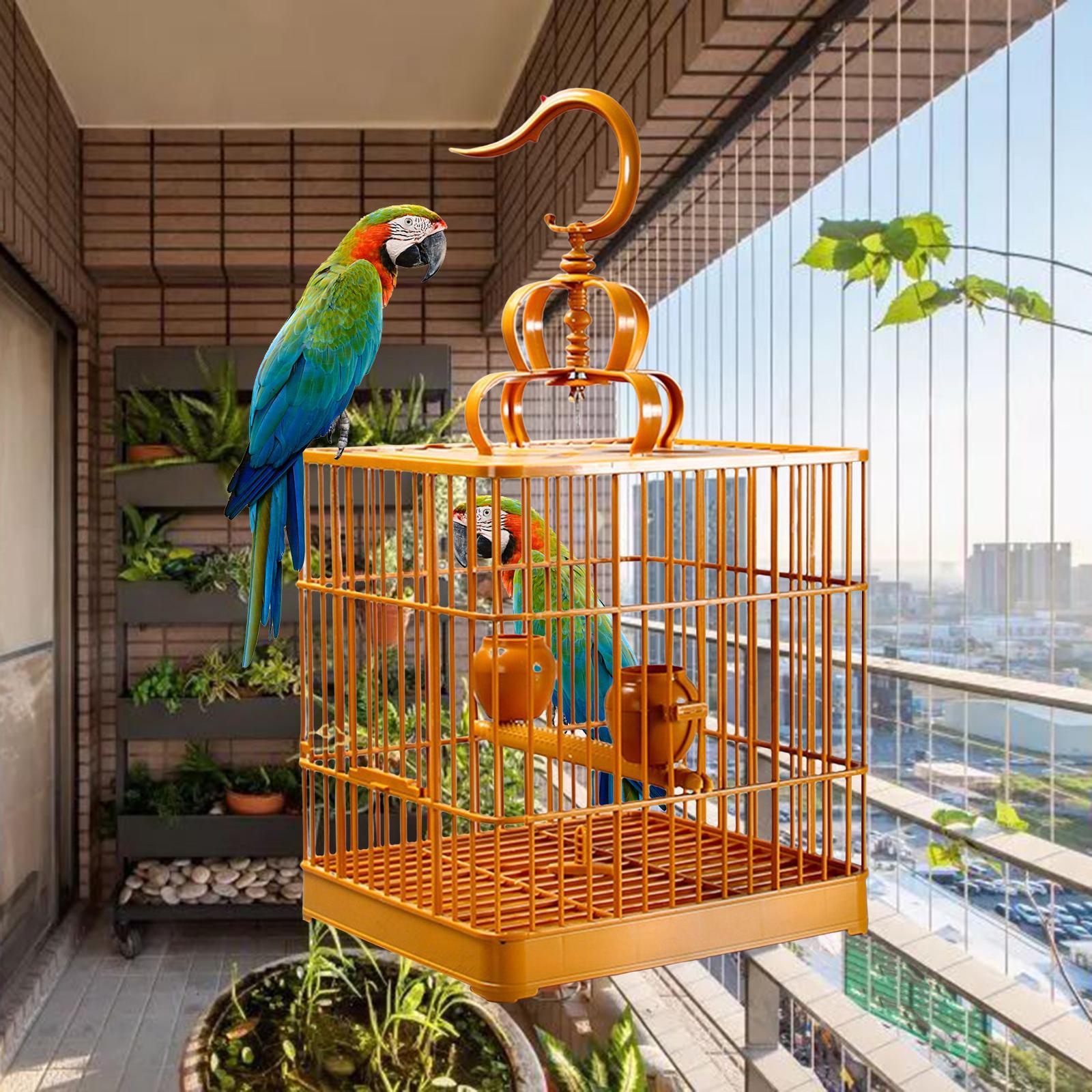 Durable Bird Cage Assembly Breathable Hanging House for Parrot Finches