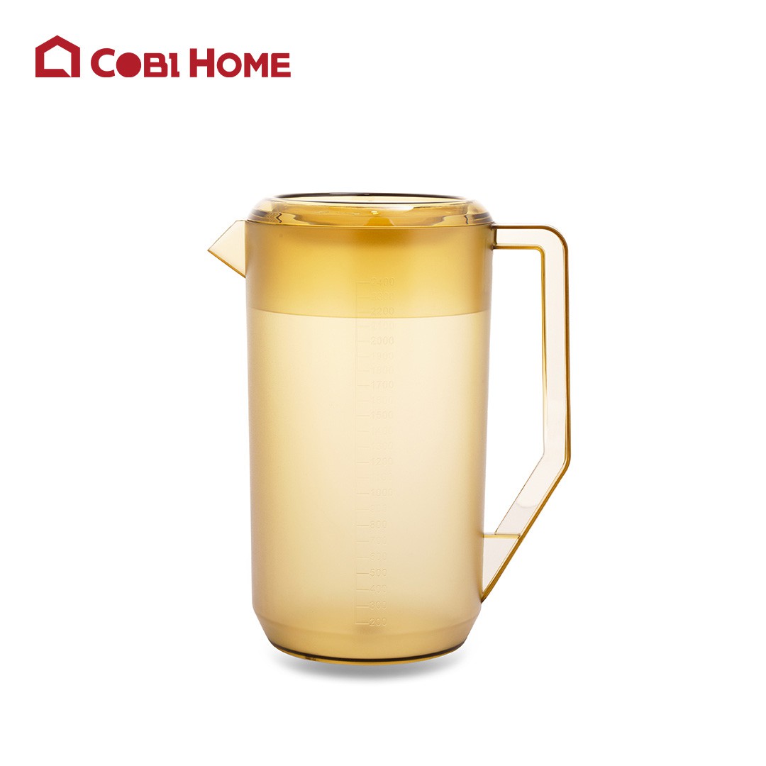 Bình nước nhựa màu trắng trong 2.4L