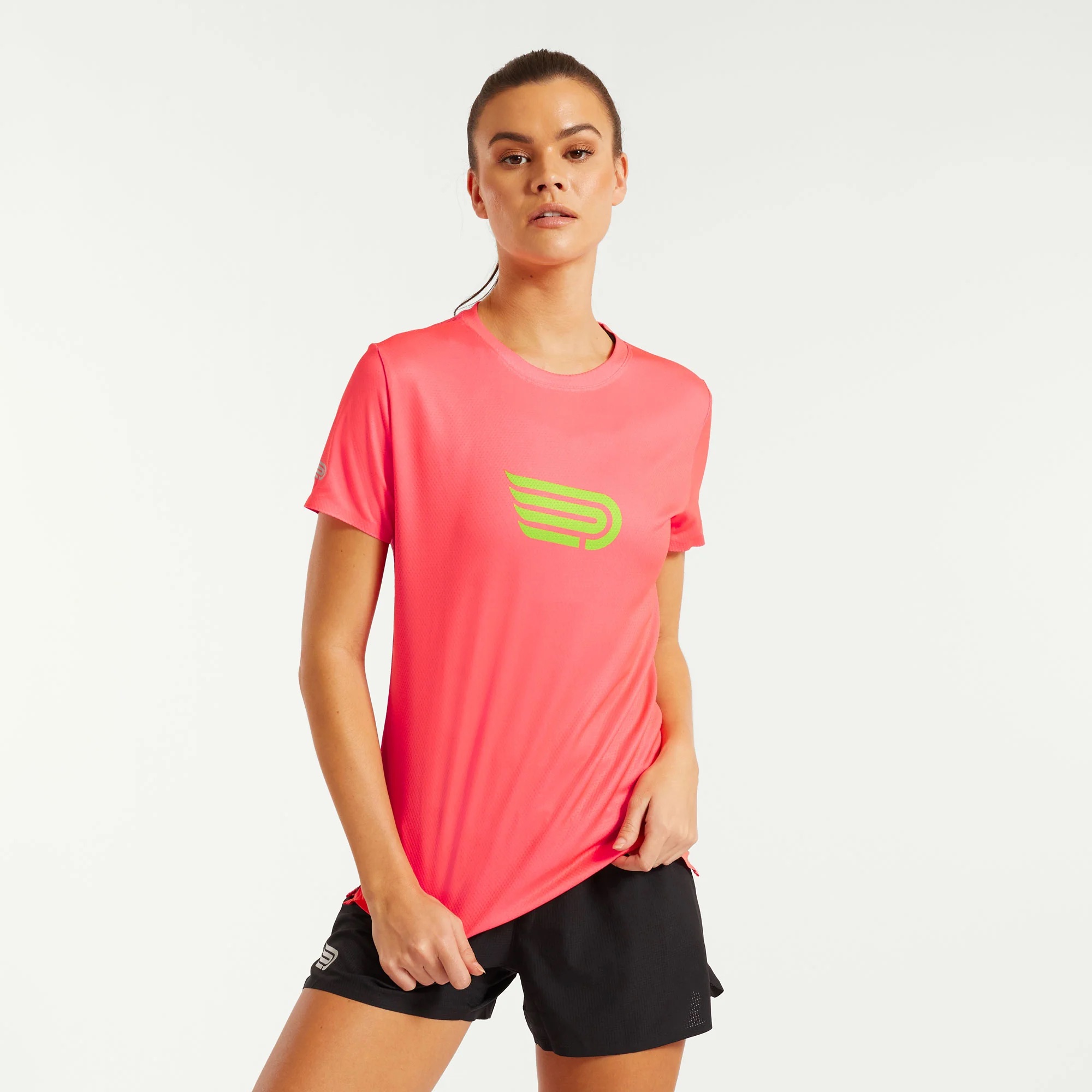 Áo Thun Chạy Bộ Nữ Ngắn Tay Pressio - Women’s  Elite S/S Top - Hot Pink/ Lime