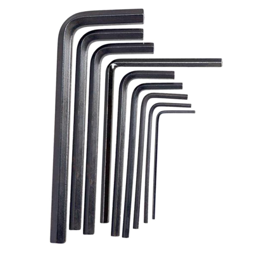 Hexagon Wrenches Hex L Key Set Hand Tools for Bass Wooden Guitar Accs Black
