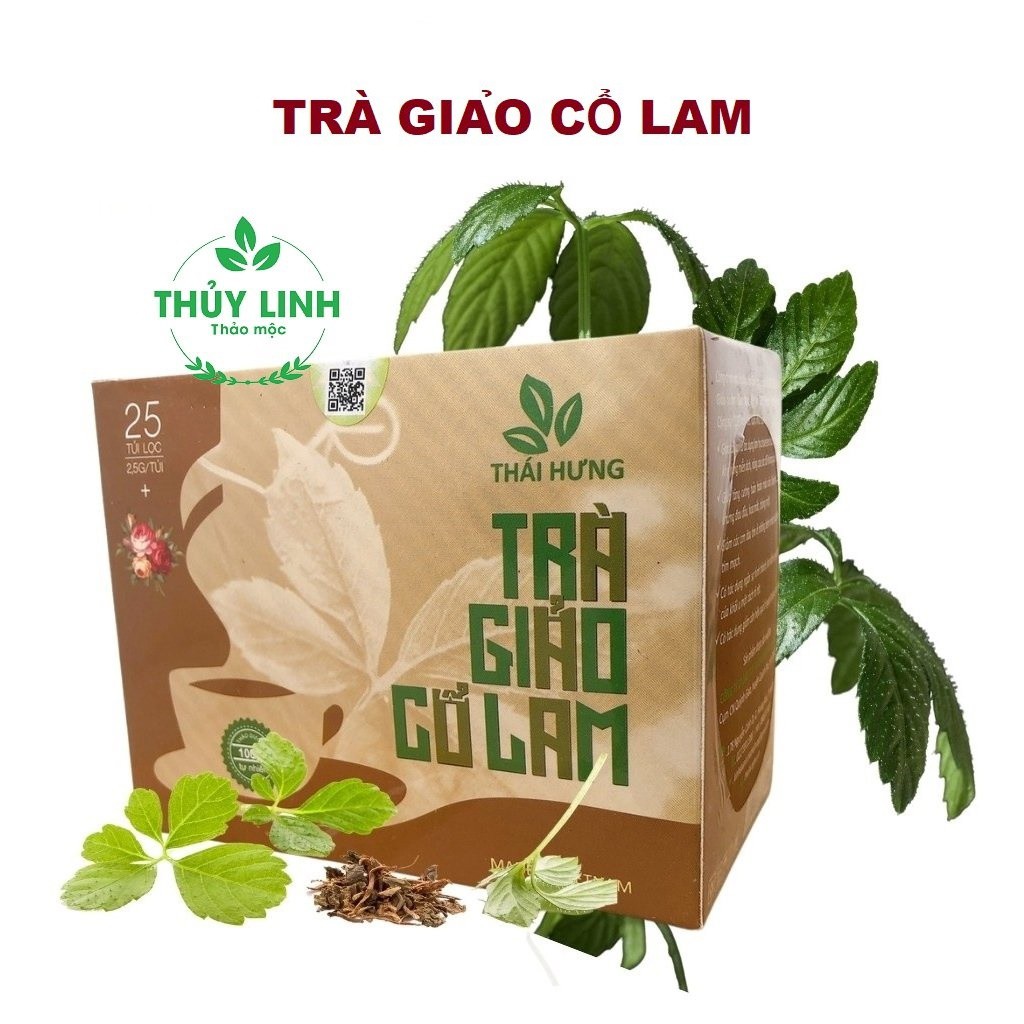 Combo 04 Hộp Trà thảo dược cao cấp Thái Hưng: GIẢO CỔ LAM (25 túi lọc 2,5g)