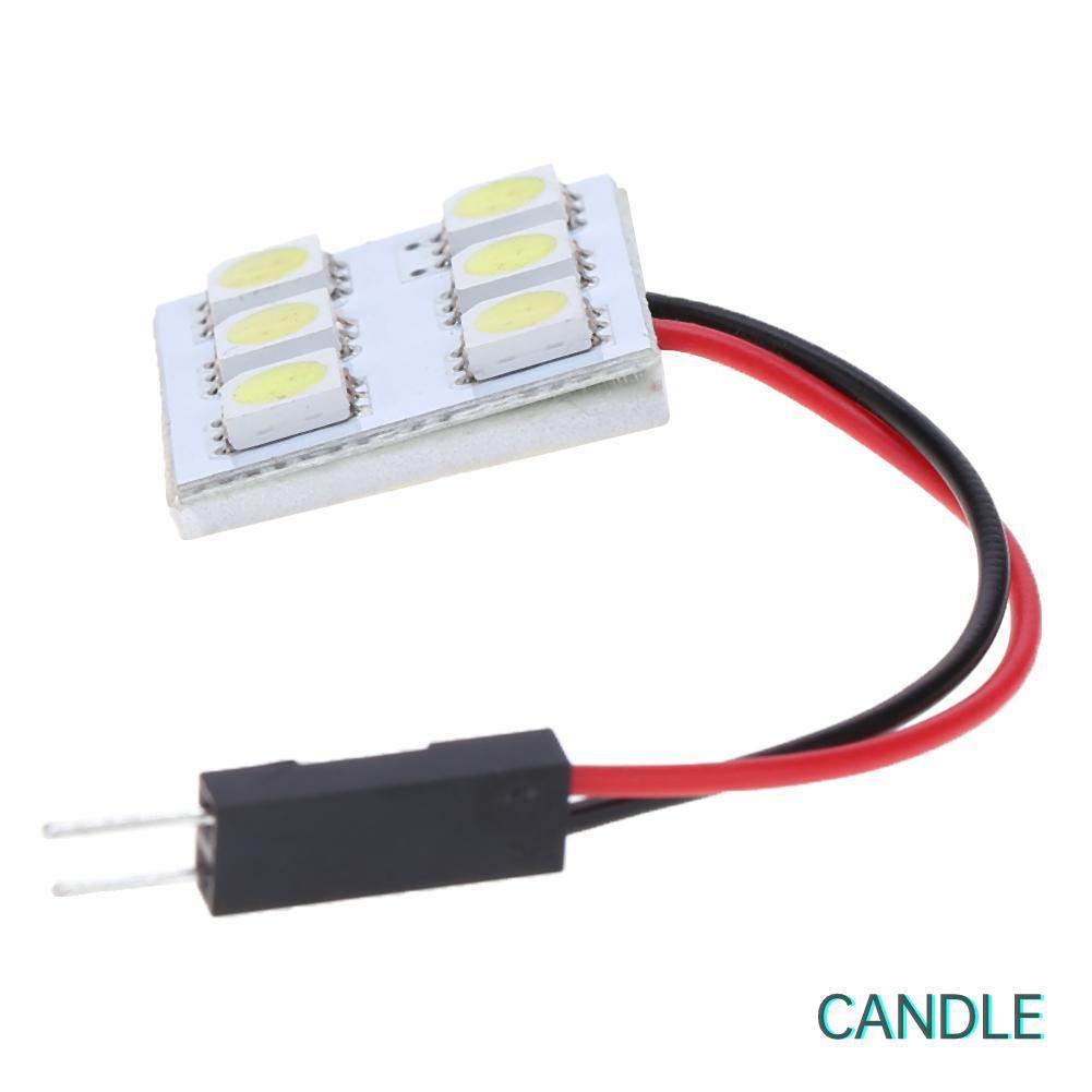Bảng Đèn Led Ánh Sáng Trắng Dc 12v 5050 6smd T10 Cho Nội Thất Xe Hơi