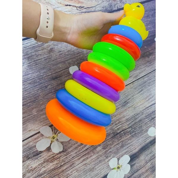 Tháp Vịt Xếp 9 Tầng Nhiều Màu Giúp Bé Phát Triển Đồ Chơi Bé Trai Bé Gái