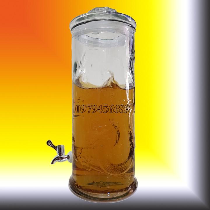 Bình thủy tinh trụ rồng có vòi