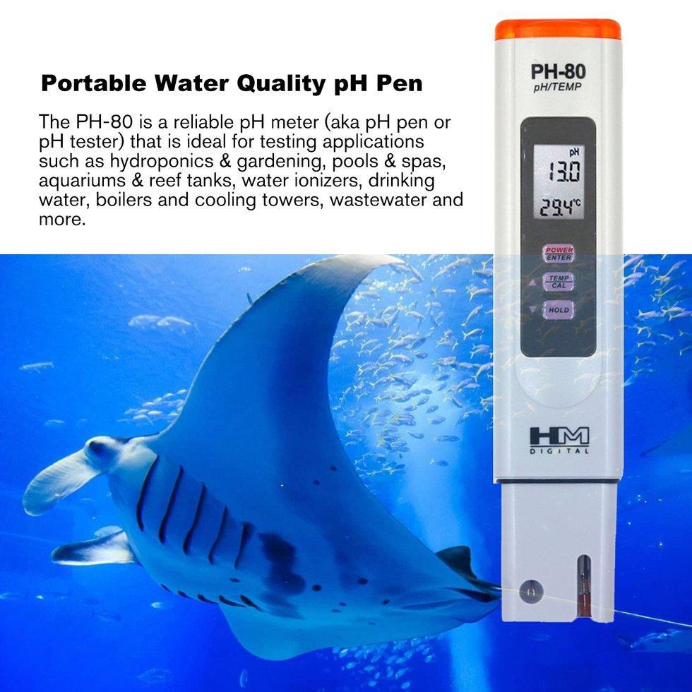 BÚT ĐO PH VÀ NHIỆT ĐỘ NƯỚC - PH80 Đo ph nước thủy canh, thủy sản, nước tưới cây, thủy sinh