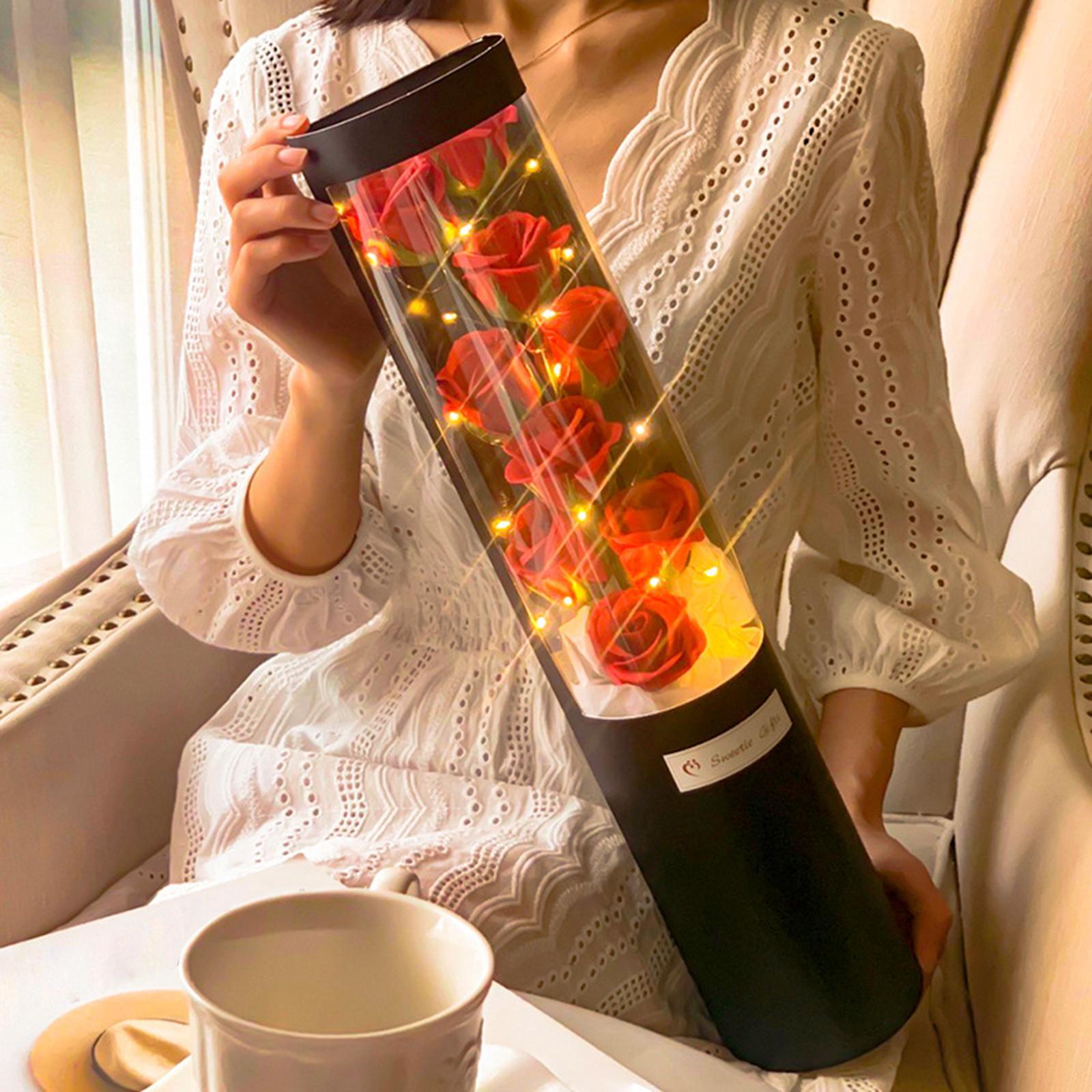 Artificial Flower Rose for Grandma Light up for Anniversary Bookshelf Decor