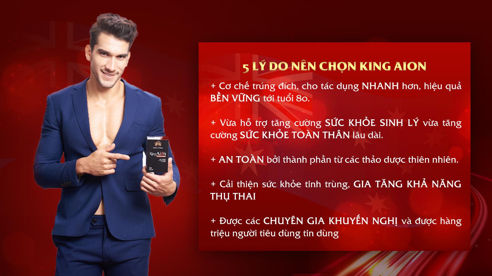 Tăng Cường Sinh Lý Nam KingAion – yếu tố quyết định phong độ phái mạnh