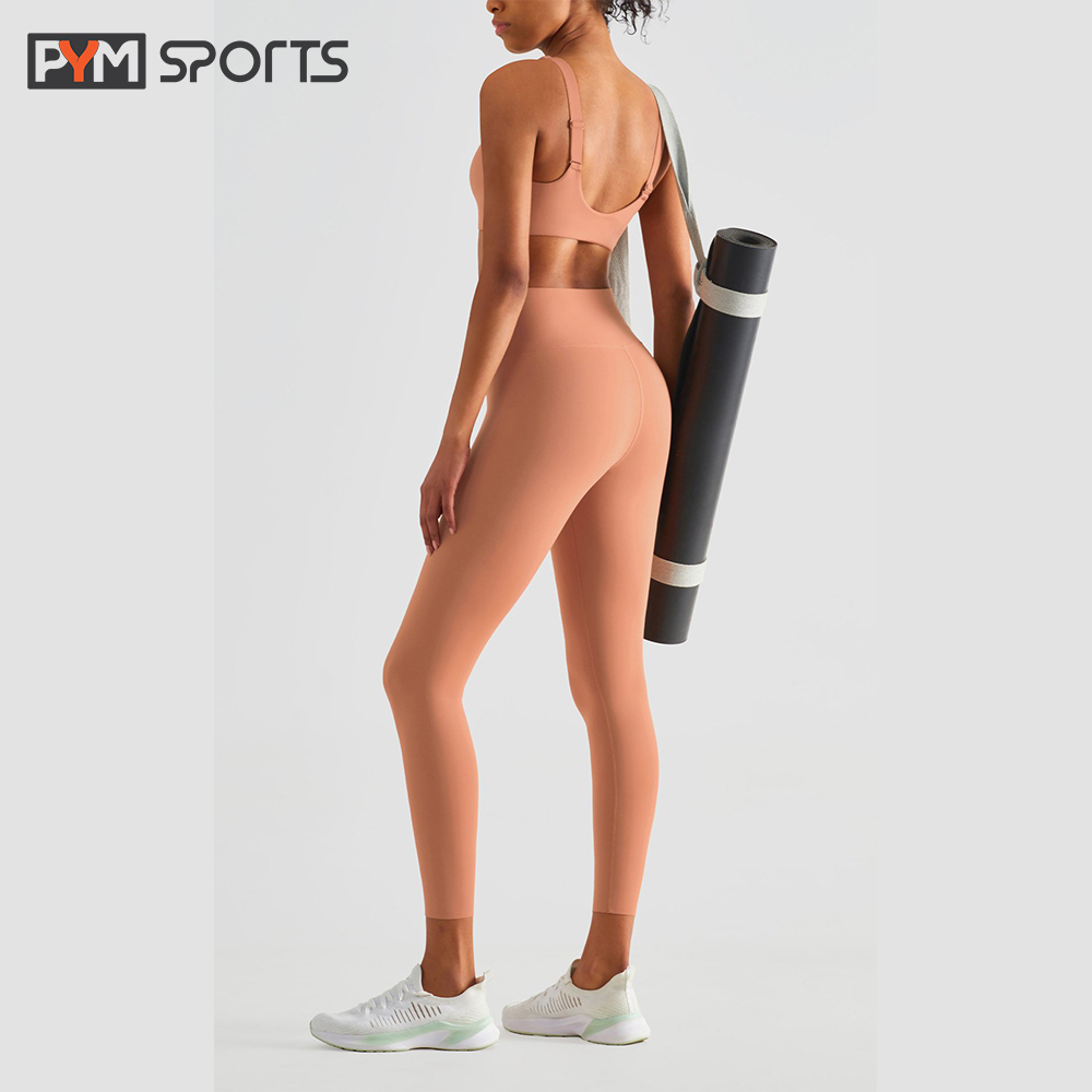 Quần legging trơn tập Yoga - Gym PYMSPORT - PYML042 nâng mông, lưng cạp cao