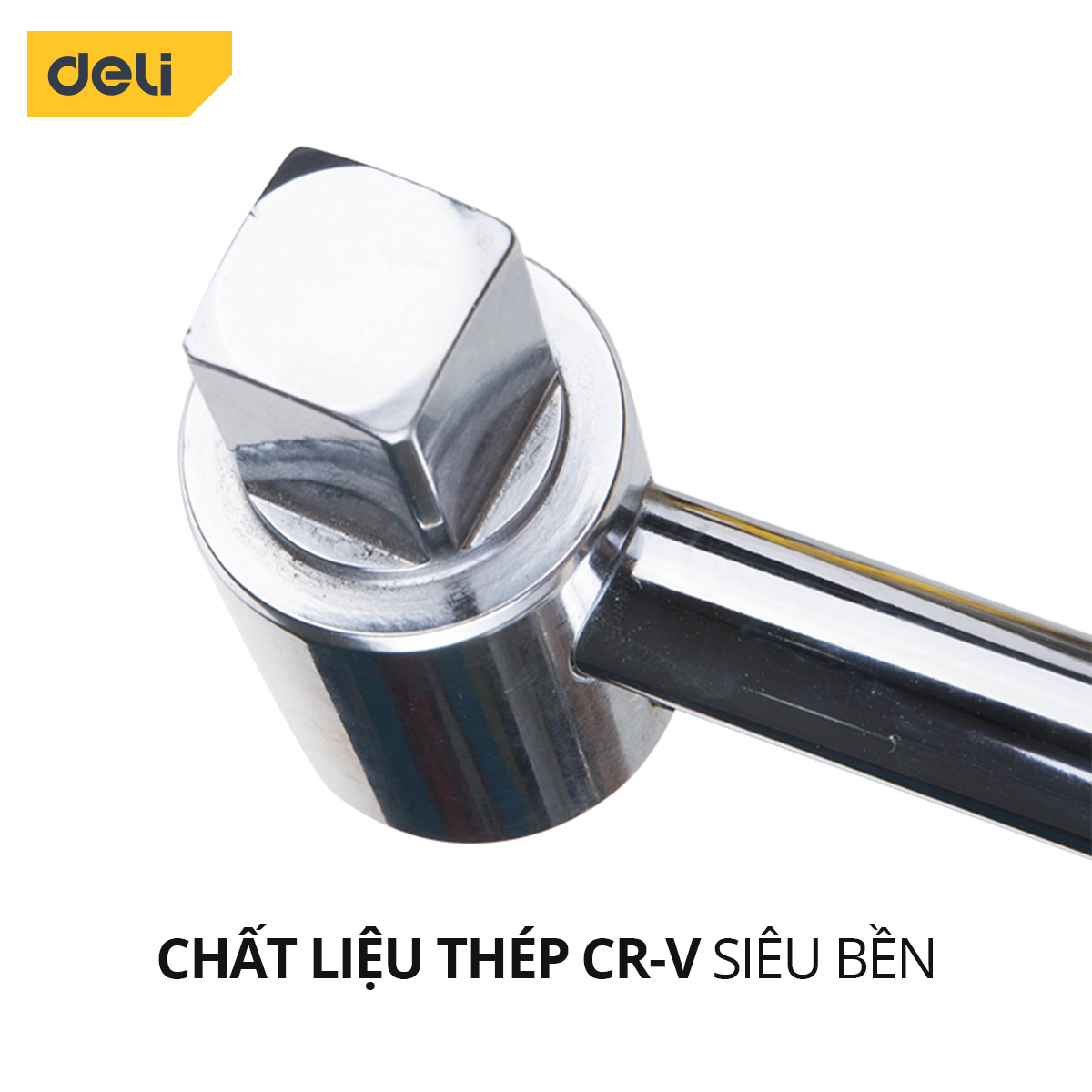 Cần Siết Lực Deli Gọn Nhẹ, Chất Liệu Thép CR-V Chịu Nhiệt, Chống Mòn, Gỉ, Mô-men xoắn 0-500Nm - Đầu Siết Vuông - DL500