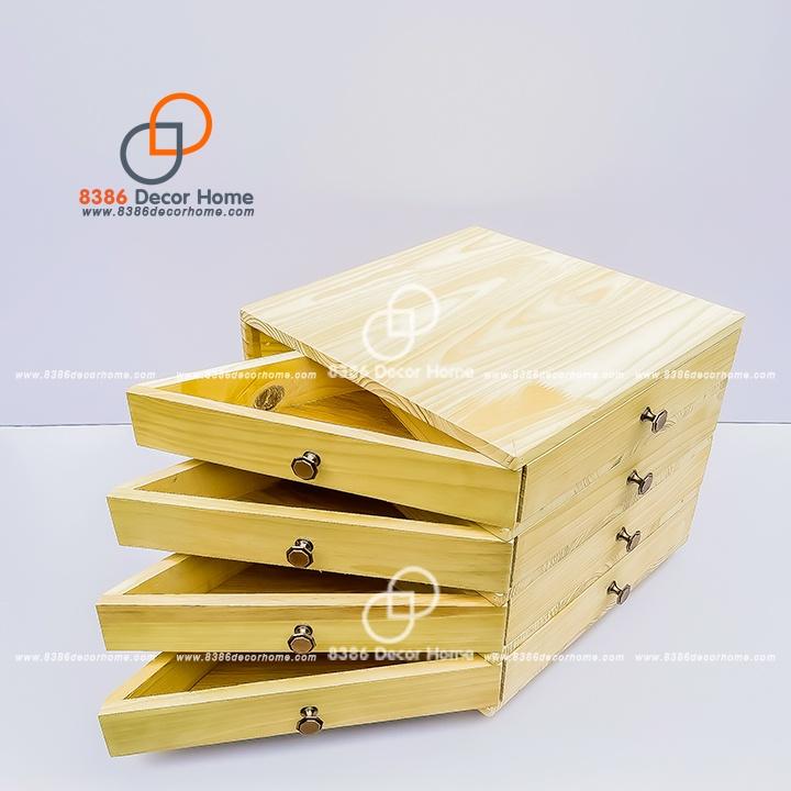 Tủ gỗ Xoay 360 độ xuất khẩu thông minh cao cấp để đồ mỹ phẩm, trang sức, tủ đựng đồ trang điểm, phụ kiện