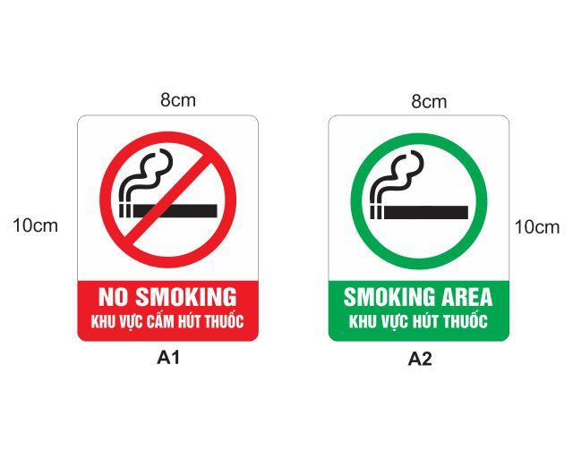 Bảng mica 2 li cấm hút thuốc - No Smoking nhiều kích thước_DECAL VIP