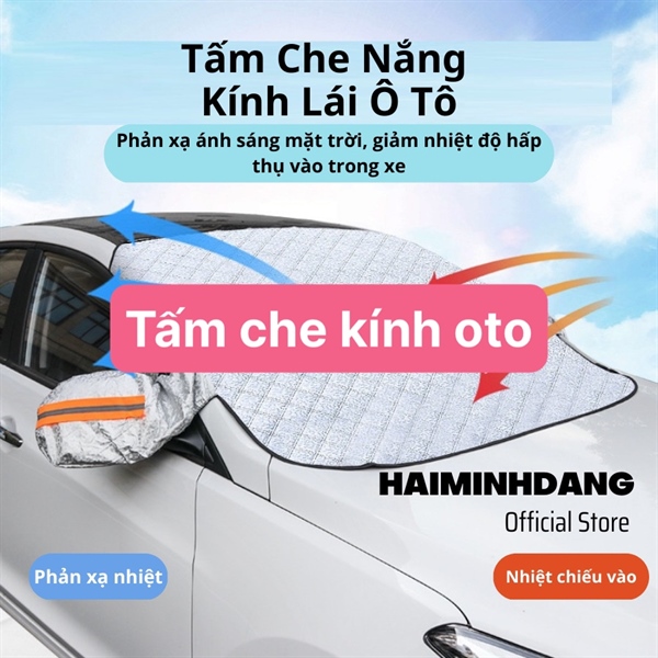 Bạt che nắng kính lái ô tô 4 lớp mẫu mới nhất 2023, che bên hông xe, chụp tai gương phản quang - HÀNG LOẠI 1 CAO CẤP