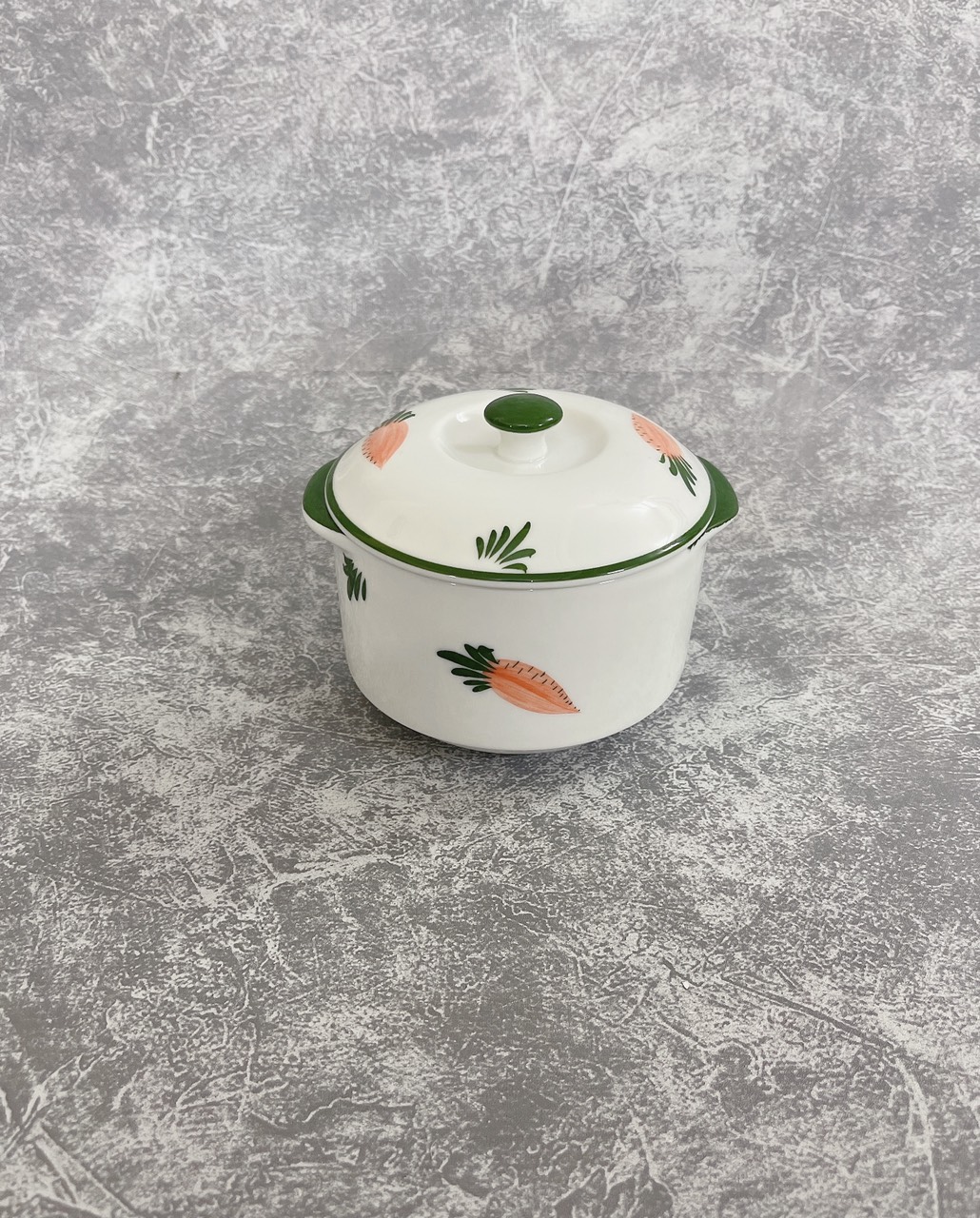Thố Nắp Thố Chưng Yến Gốm Sứ Bát Tràng Cao Cấp Vẽ Tay Xuất Dư Dung Tích 600Ml - Cà Rốt