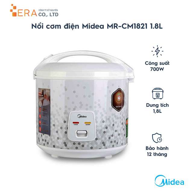 Nồi cơm điện Midea MR-CM1821 1.8L - Hàng chính hãng