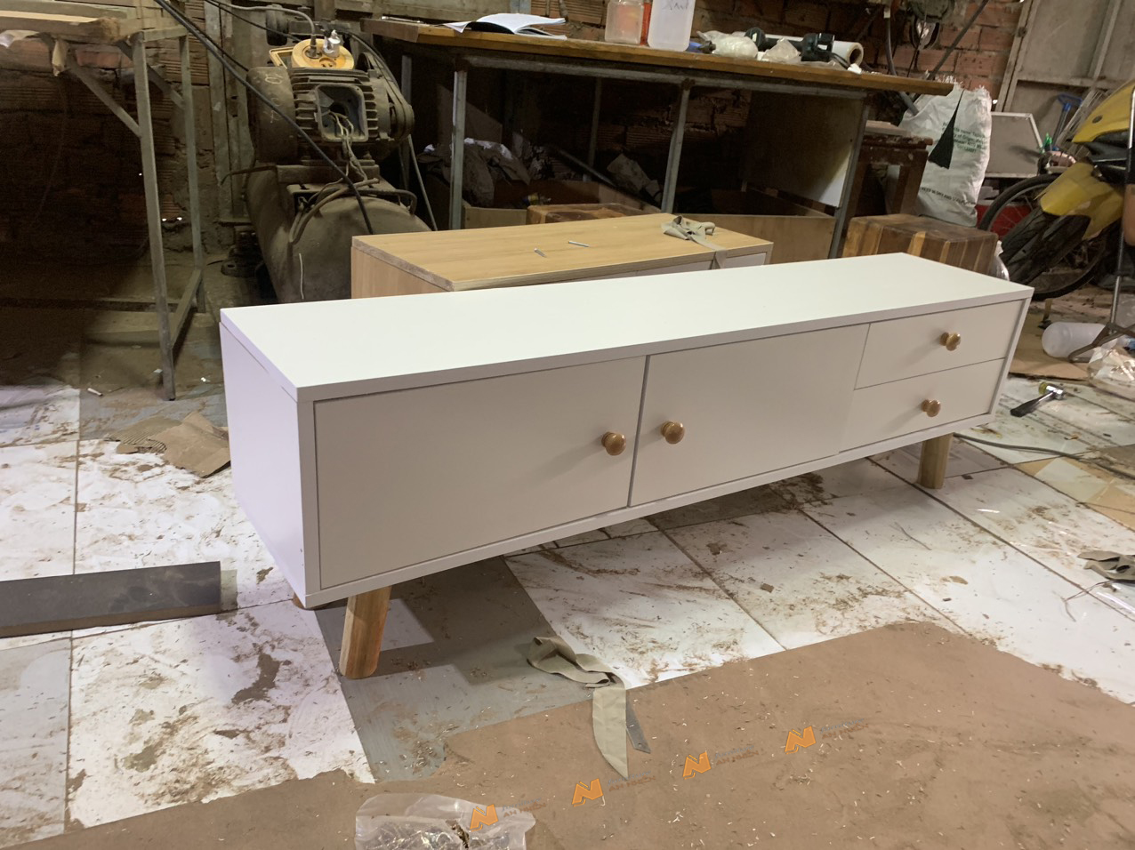 Made in VN - KỆ TV MẪU LANI - gỗ mdf 17mm công ty Mộc Phát độ bền trên 30 năm AN011