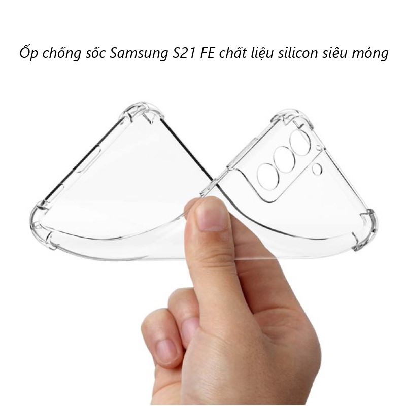 Ốp lưng cho Samsung S21 FE trong suốt chống sốc phát sáng khi bật led