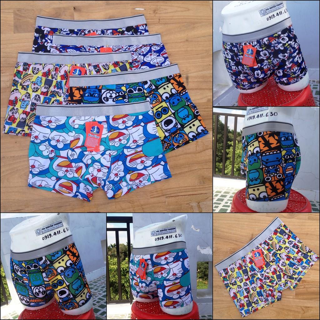 Mua 4 tặng 1 = 5 Quần boxer thun lạnh in hình họa tiết rất độc đáo
