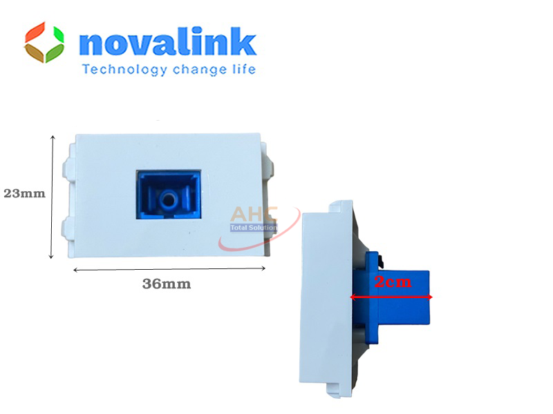 Nhân ổ cắm mạng quang âm tường chuẩn SC/APC và chuẩn SC/UPC. Dùng lắp mặt âm tường, ổ cắm âm sàn, ổ cắm âm bàn - Hàng chính hãng