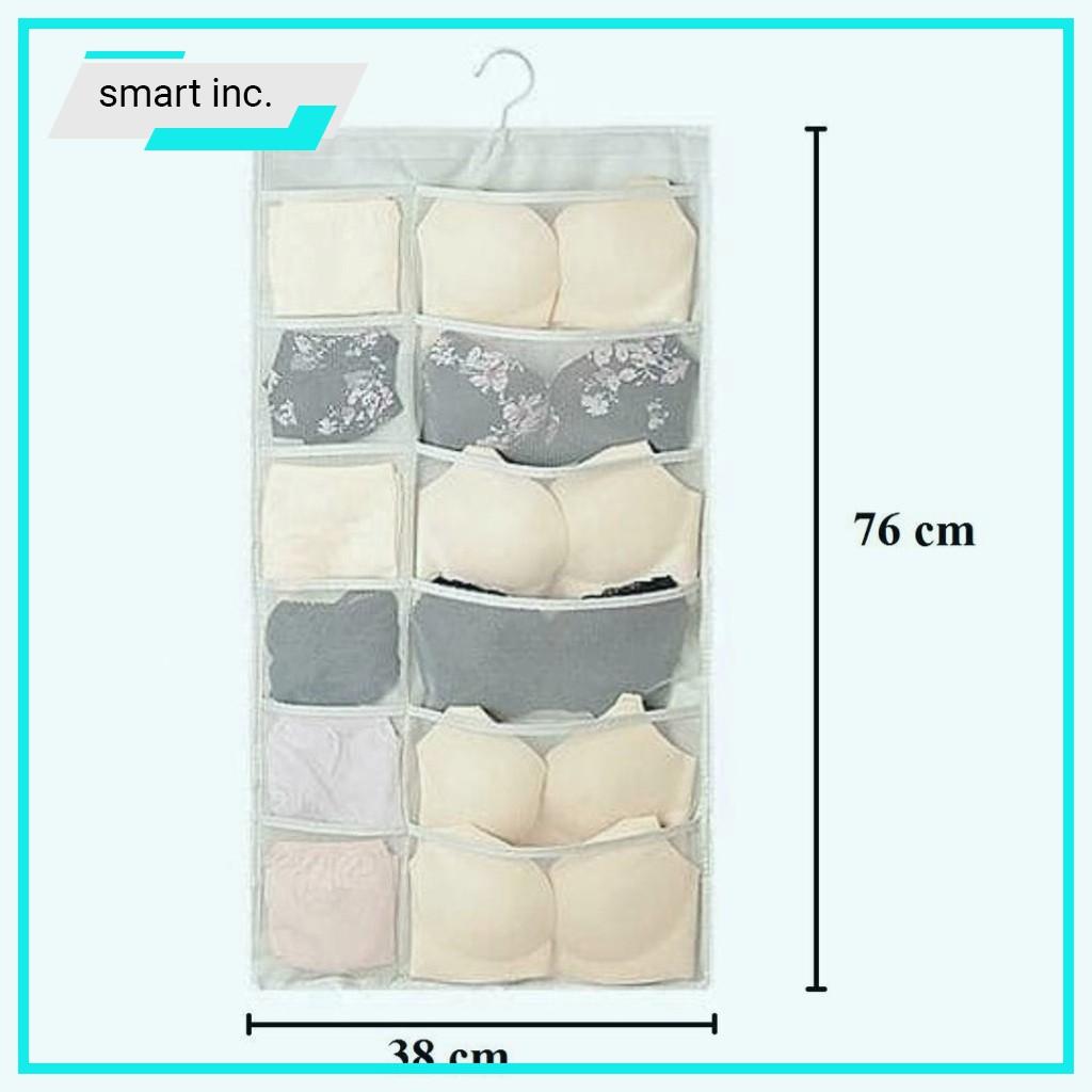 Túi Treo Đựng Đồ Lót Quần Áo Tất 2 Mặt Nhiều Ngăn Tiện Lợi