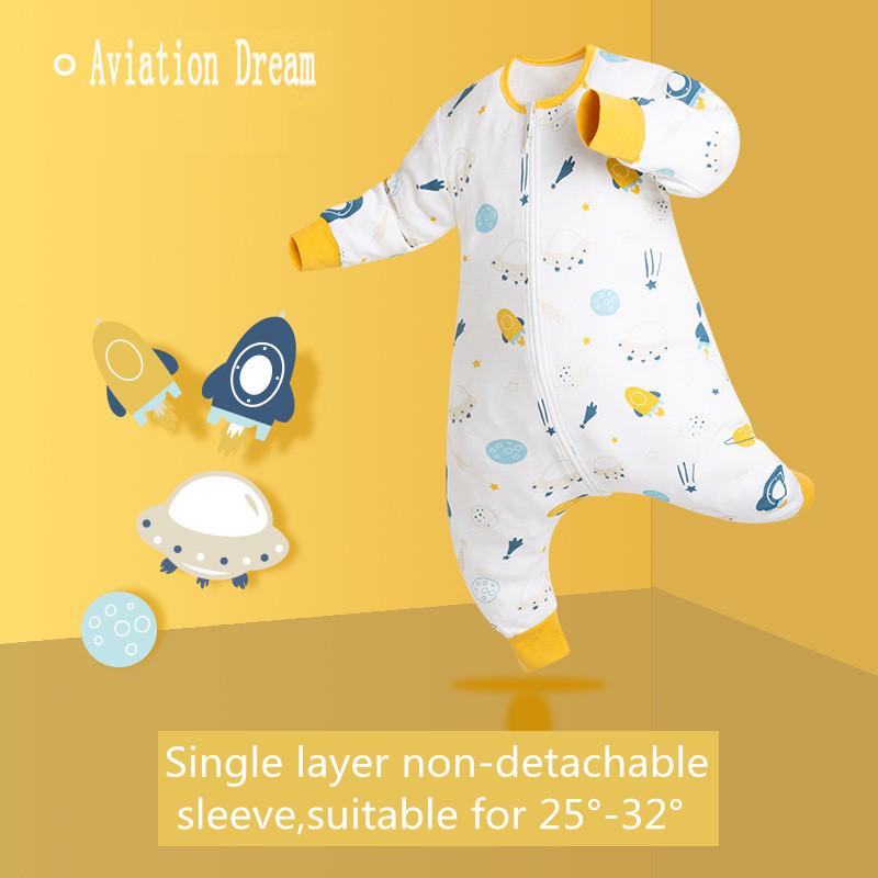 2021 Thu Đông In Mới Hàng Dành Cho Trẻ Sơ Sinh Tay Dài Túi Ngủ Cho Trẻ Em Cotton Áo Liền Quần Suông Dễ Thương Bộ Đồ Ngủ Bé Gái quần Áo