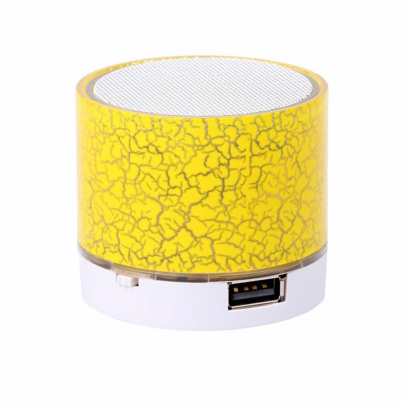 Loa Bluetooth Loa không dây mini Crack LED Thẻ TF Loa siêu trầm USB Loa Bluetooth MP3 Âm thanh nổi Máy nghe nhạc Màu sắc: Vàng