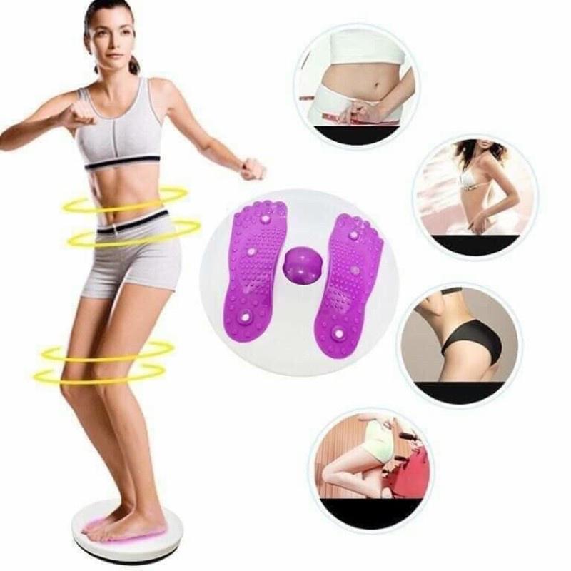 Đĩa xoay eo tập thể dục 360 độ bàn xoay giảm mỡ tập cơ bụng eo thon cân đối tại nhà massage bàn chân cực tốt