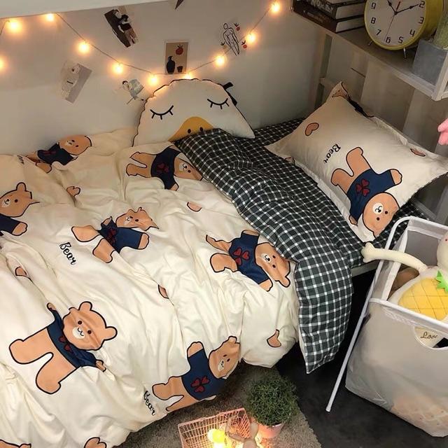 Set Cotton Poly Chú Gấu Hàng Nhập Khẩu Cao Cấp