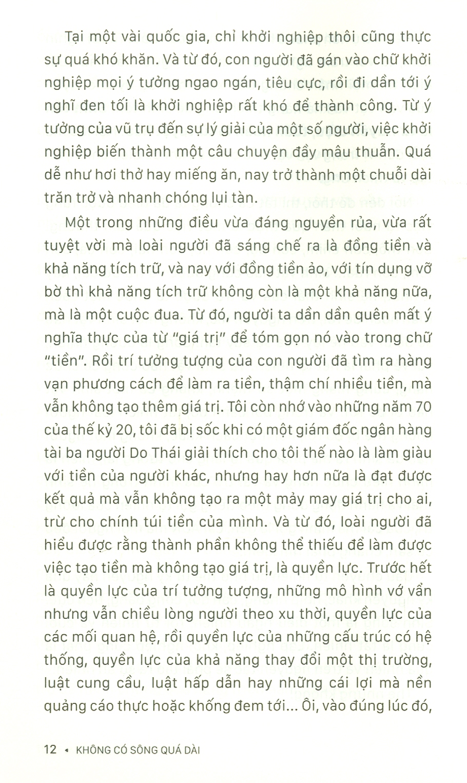 KHÔNG CÓ SÔNG QUÁ DÀI - Cẩm Nang Dành Cho Những Người Khởi Nghiệp - GS. Phan Văn Trường &amp; Nhiều Tác Giả - (bìa mềm)