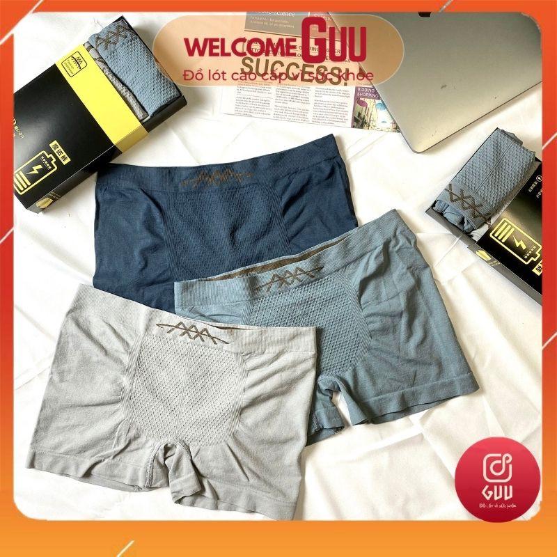 Hộp 3 Quần Lót Nam Boxer, Sịp Đùi Xuất Mỹ Mềm Mịn Kháng Khuẩn QSN1317