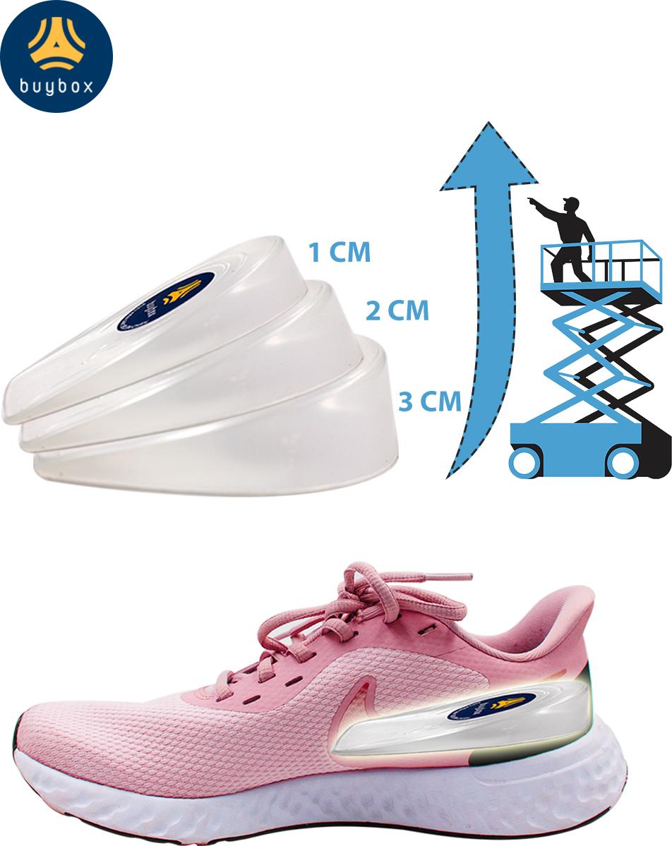 Lót Độn Đế Silicon Nguyên Khối Trong Suốt Tăng 1Cm, 2Cm, 3Cm Chiều Cao - Buybox - Bbpk47 - Tăng 2Cm - Size Nữ