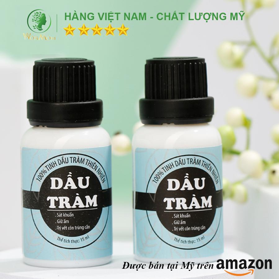 Bộ tắm gội thảo mộc và giữ ấm cho bé yêu Wonmom ( 1 Dầu tràm + 1 Sữa tắm gội thảo mộc cho bé )